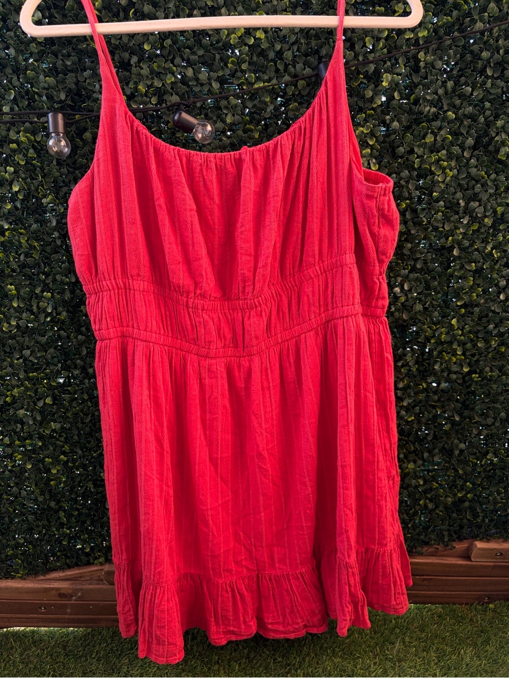 American Eagle Outfitters Red Strapless Sundress